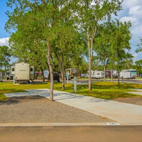 overview of rv sites at Treeside RV Resort